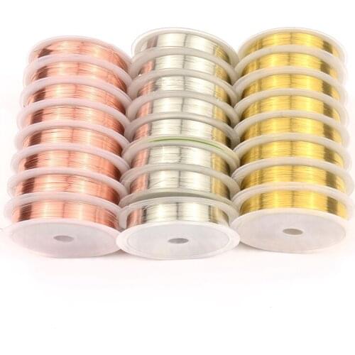 1 Roll 0.2 0.3 0.4 0.5 0.6 0.8 1mm Sturdy Alloy Copper Wire DIY Beading Wire For Jewelry Making Cord String Diy Accessories