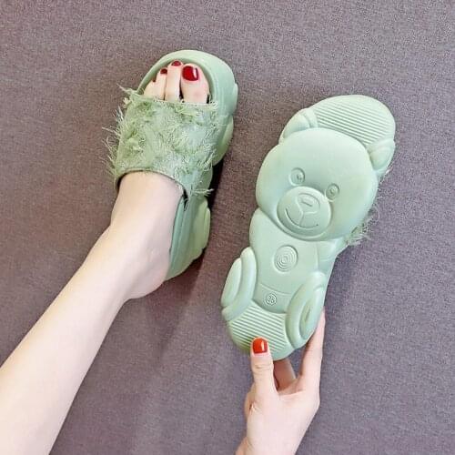 Women Slippers Platform Fashion Chunky Bottom High Heels Women Slides Breathable Summer Causal Women Wedges Slippers girls shoes