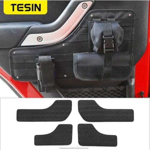 TESIN Stowing Tidying Car Front Rear Door Storage Bag Tactical Hanging Board Organizer Accessories For Jeep Wrangler JK 2011 Up