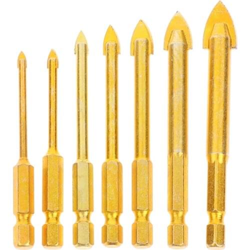 Glass Drill Bit Carbide Tipped Ceramic Tile Cutter 1/4" Hex Shank Power Tools