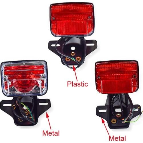 Motorcycle Lighting System of Tail Lamp for Honda Lifan CG125 CG150 CG250 DY125 Electric Parts Rear Brake Stop Light + Free Bulb