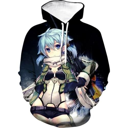 Sword Art Online Hoodies Anime Style Harajuku Streetwear Men Women Casual Hooded Sweatshirt Hip Hop Pullover Fashion Hoodie Tops