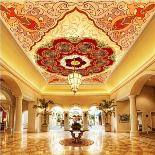 Wellyu Custom Wallpaper 3d обои European Royal Luxury Ceilings Paintings Zenith 3d wallpaper Paintings papel de parede 3d murals