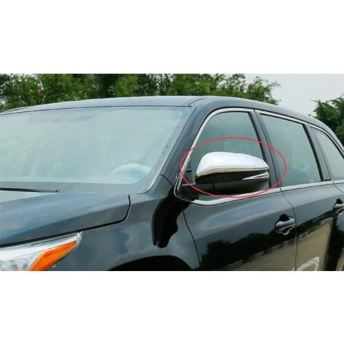 Yimaautotrims Outer Door Rearview Mirror Overlay Cap Cover Trim Fit For Toyota 4Runner 2013 - 2019 ABS Chromium Styling