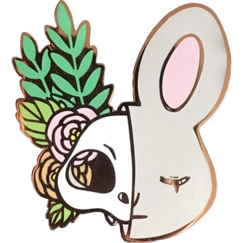 Rabbit hard Enamel pin badge