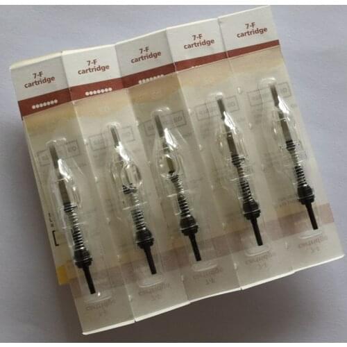 Tattoo Cardrige Needles 10 piece 7F Disposable Sterilized Tattoo Permanent Makeup Pen Machine Needles Supply for Eyebrow lip