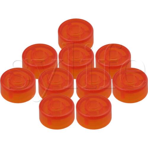 10PCS Orange Electric Guitar Effects Accessories Stomp Switch Pedal Cap