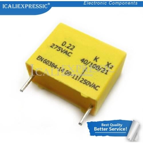 5PCS High quality safety capacitor MPX40/100/21 CLASS-X2 0.22 K275V 0.22UF 224K In Stock