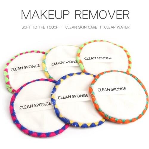 6Pcs Reusable Cotton Pads Make Up Facial Remover Double Layer Wipe Pads Nail Art Cleaning Pads Makeup Remover Pad