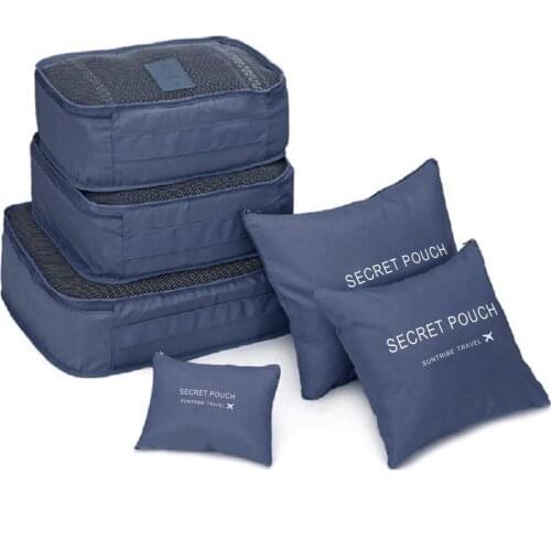 6 Pcs/set Oxford Organizer Bag Travel Packing Cubes Set Organizer luggage Cosmetic bag Large Capacity storage bag Sorting