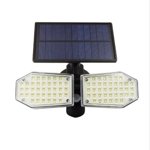 78 LED Solar Lamp Dual Head Street Light Waterproof Wall Sensor Spotlight Outdoor Floodlight Super Bright Yard Flood LED Lamp