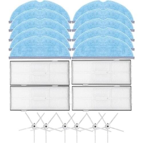 Promotion!Replacement Kit for Xiaomi Roborock S7 T7S T7 Plus Vacuum Cleaner Include 6 Side Brush 4 Hepa Filter 10 Mop Cloth