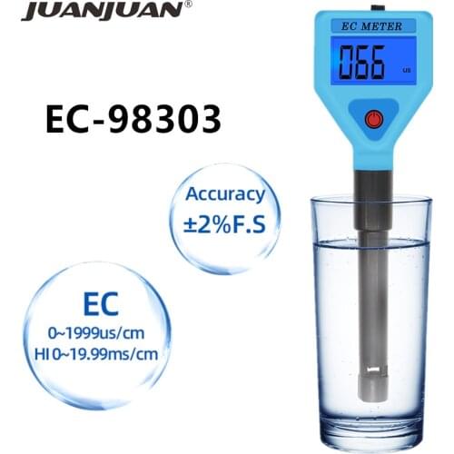 Digital EC Meter Tester Water Quality Monitor EC-98303 Water Analyzer LCD Display for Pools Drinking Water Aquariums 40%off
