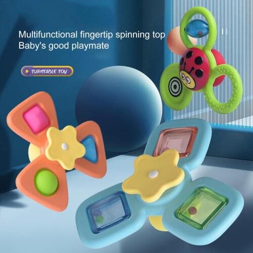 Baby Toys Large Rattle Kids Educational Toys Baby Rotary Toy Decompression Attractive Suction Cup Bathroom Spinner Toy