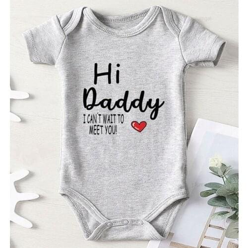 Clothing for Babies One Pieces Rompers Kids Clothing Printing Hi Daddy Infant Girls Outfits Newborn Baby Boy Jumpsuits Cotton