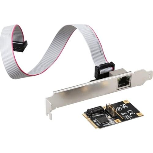 DIEWU TXI009 Mini PCI-E Interface RJ45 Network Interface Gigabit Wired Network Card 10/100/1000Mbps for Desktop Computer
