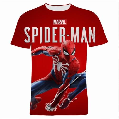 Spider-Man Graphic T Shirts For Boy Girl Kids Summer Short Sleeve Oversized Men T-shirt Marvel 3D Print Women Tee Tops