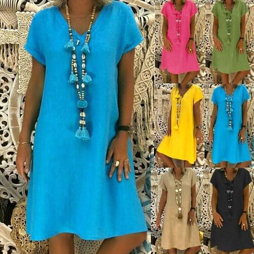 Hot Selling European American Popular Fashion Casual Ladies Summer Short-sleeved Mid-length Skirt Temperament All-match Street