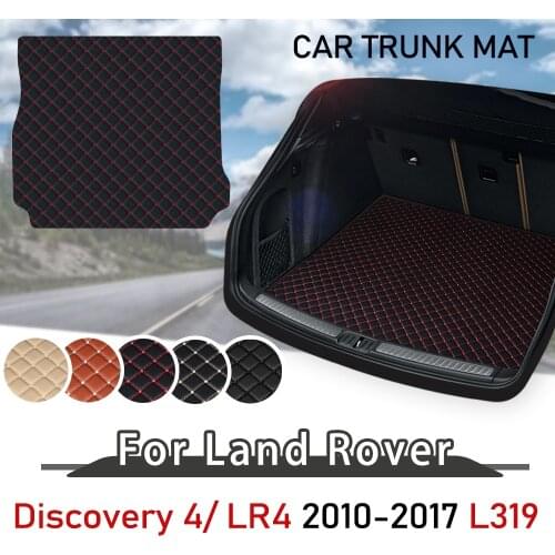 For Land Rover Discovery 4 L319 2010-2017 Leather Car Trunk Mat Trunk Boot Mat Liner Pad Cargo pad Carpet Tail Cargo