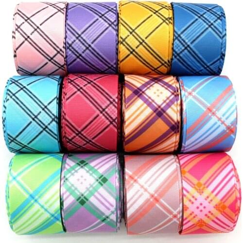 1-1/2 38mm plaided ribbon 10 yards DIY handmade material bow headpiece hair bow clothing accessories Grosgrain ribbons