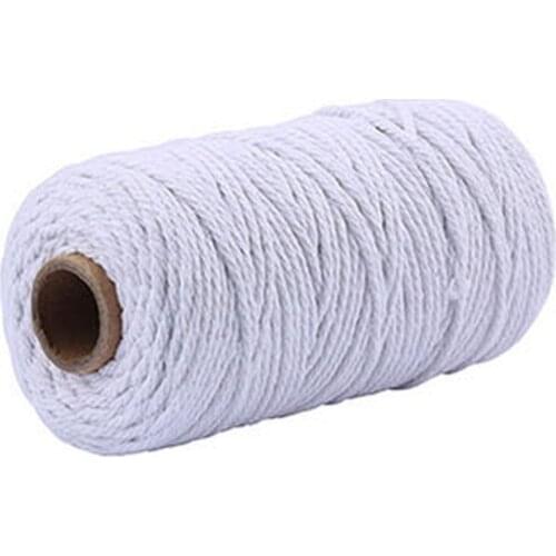 3mm x 100m Macrame Cotton Cord Thread Rope Craft for Handmade Decorative Wall Hanging Dreams Catcher DIY Home Textile