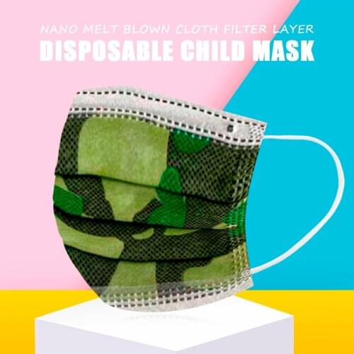 Halloween Masks For Kids Camouflage Print Mask For Face Fashion Headband Bandana Kids Face Maks Mascherine Mascarillas Mondkapje