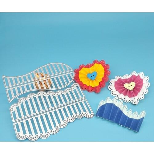 Heart-shaped metal cutting die with lace creases, scrapbooks, photo albums, greeting cards, DIY decoration