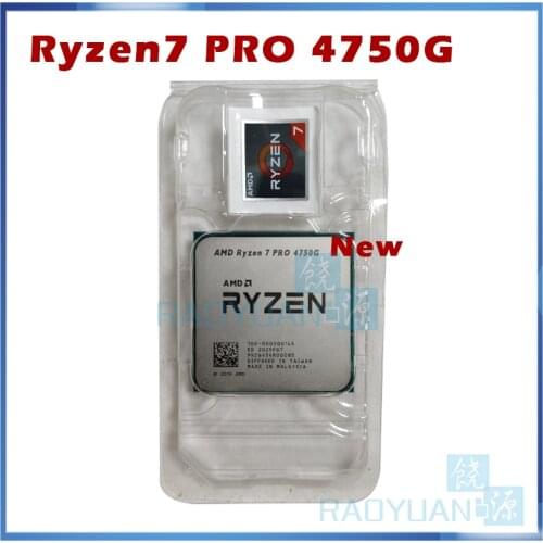 NEW AMD Ryzen 7 PRO 4750G R7 PRO 4750G 3.6 GHz Eight-Core Sixteen-Thread 65W CPU Processor L3=8M 100-000000145 Socket AM4 no fan