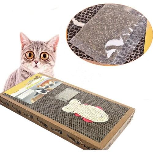 Cat Training Toy Scratch Pad Cat Corrugated Pad Scratching Posts Kitten Corrugated Paper Pad Cats Grinding Nail Scraper Pet Toy