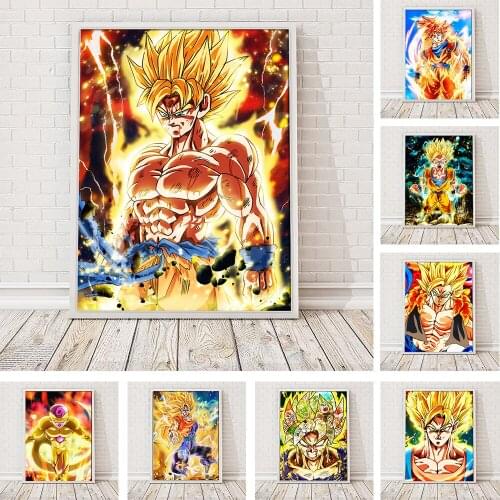 Anime Dragon Ball Kakarot Vegeta Poster Watercolor Graffiti Characters Canvas Painting Wall Picture Living Room Cuadros Decor