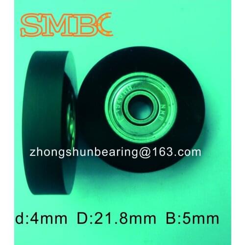 PU Cladding Bearing ATM Rubber wheel Press paper round 3D Printer wheel 624ZZ bearing size:4*21.8*5