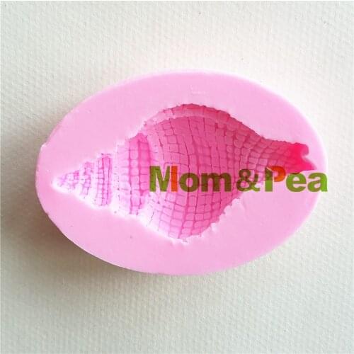 Mom&Pea MP127 Free Shipping Conch Silicone Mold Cake Decoration Fondant Cake 3D Mold Soap Mold Food Grade