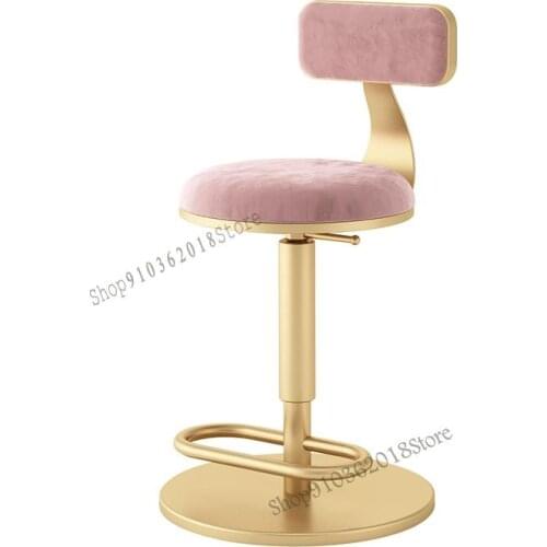 Nordic Light Luxury Dressing Table Makeup Artist Chair Net Red Ins Rotating Manicure Small Round Stool Desk Backrest Lift Chair
