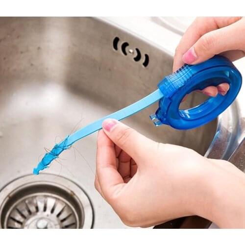 Bathroom Floor Sewer Outlet Anti Clogging Hair Catcher Cleaner Kitchen Sink Pipe Drain Strainer Wig Removal Clog Sawtooth Stick