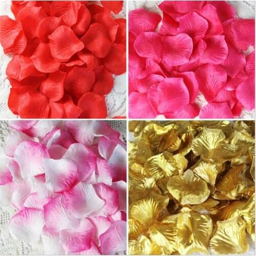 Wedding Rose Petals 1000pcs/lot Decorations flowers polyester wedding rose New Fashion 2017 artificia