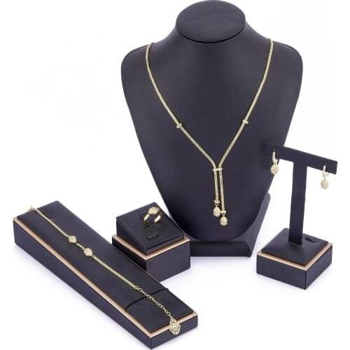 2021 Apr hot selling accessories wedding jewelry set for women Mixed color jewelry set copper high quality jewelry set