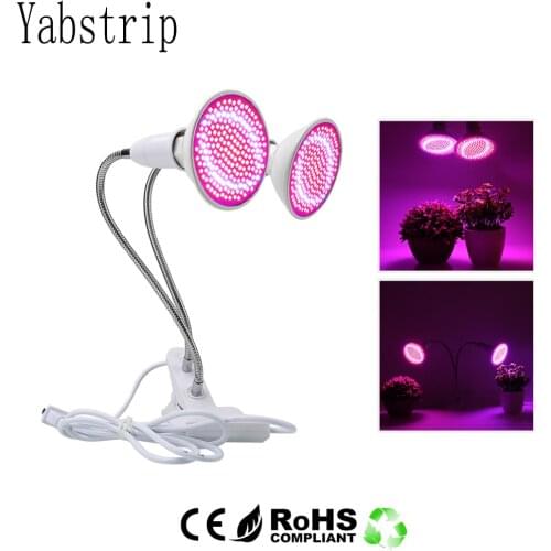 Yabstrip LED Plant Grow Light E27 Bulb Lamp Set Desk Clip Holder for plants seeding Veg Indoor Greenhouse hydroponics phyto lamp