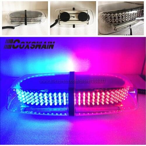 LED Mini lightbar for car, 240 LED High Power Mini Lightbar Beacon with High Duty Magnet Amber Emergency Lightbar