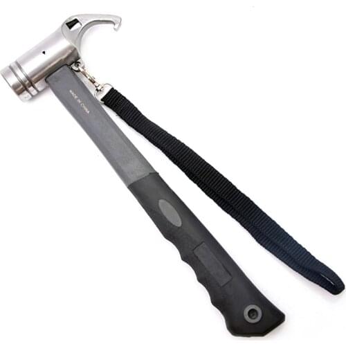 Outdoor Camping Tent Nail Hammer Stainless Steel Tent Peg Accessories Canopy Nail Puller Tent Accessories For Climbing Hiking