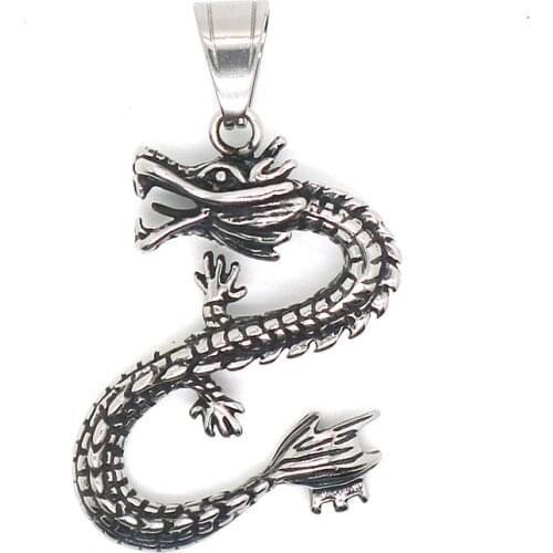 Unisex 316L Stainless Steel Cool Dragon Chain Pendant Newest