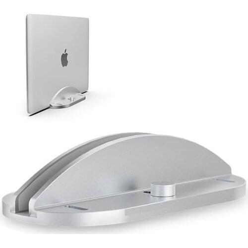 Vertical Laptop Stand with Adjustable Holder, Suits All Brands of Laptop with Screen Size Up to 17.3", Aluminium Notebook mount