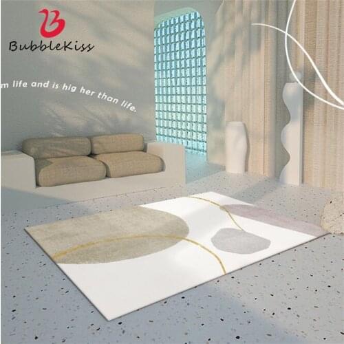 Bubble Kiss Ins Fshion Carpet for Living Room Morandi Style Abstract Pattern Bedroom Rug Home Non-slip Balcony Decor Door Mats