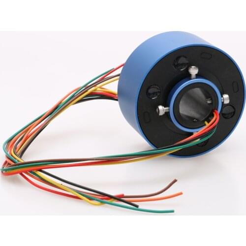 1pcs Hollow Shaft Slip Ring Hole Diameter 25.4mm 6 Channels 10A Slip Ring Diameter 85mm Throught Hole Bore Slip Ring