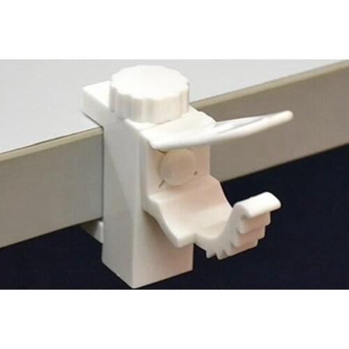 1 PC Hanging Rod Clip Adhesive Wall Curtain Hanging Rod Clamp Hooks Shower Curtain Rod Fixed Clip Hanging Rack Hook