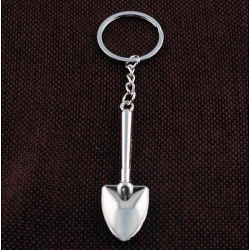 100pcs/lot fedex fast free shipping Novelty Mini Shovel Keychains man woman mini key ring creative style shovel ker ring SL6119