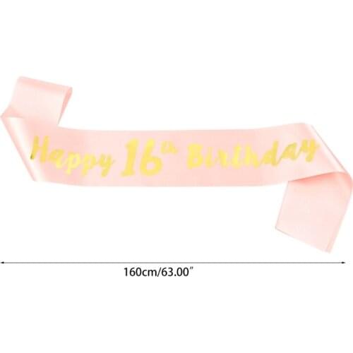 3Pcs 16/18/21/30/40/50/60th Birthday Sash Rhinestone Crown Happy Birthday Banner