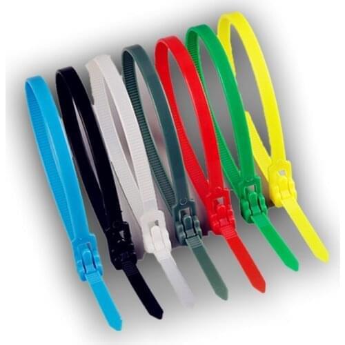4*150mm releasable Cable Ties 100pcs Colored Plastics cable ties reusable UL Rohs Approved Loop Wrap Nylon zip ties BundleTies