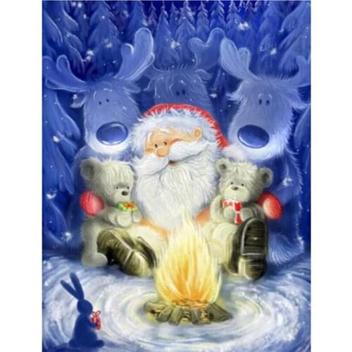 Diamond Painting Christmas Full Round/Square 5D Diamond Embroidery Santa Claus Cartoon Picture Of Rhinestone Home Decor Gift