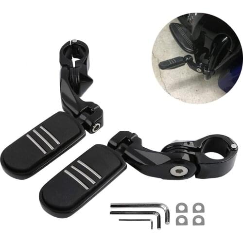 Free Shipping 1 1/4" (32mm) Engine Guard Highway Foot Pegs Footpeg Kit for Harley Davidson Black Aftermarket Motorcycle Parts
