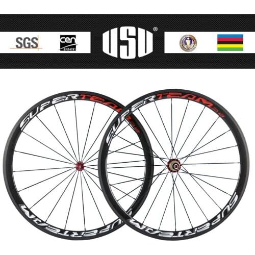 Free shipping 38mm carbon wheel clincher SuperTeam logo painting Powerway R36 hub carbon wheelset road bicycle